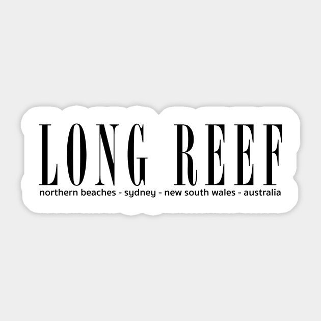 Long Reef beach address Sticker by downundershooter